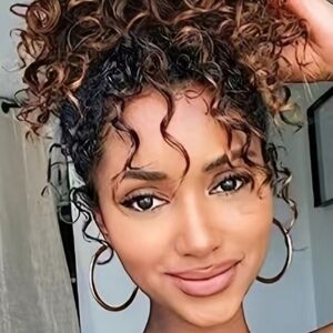 Reddish Brown Curly Hair Extension Piece